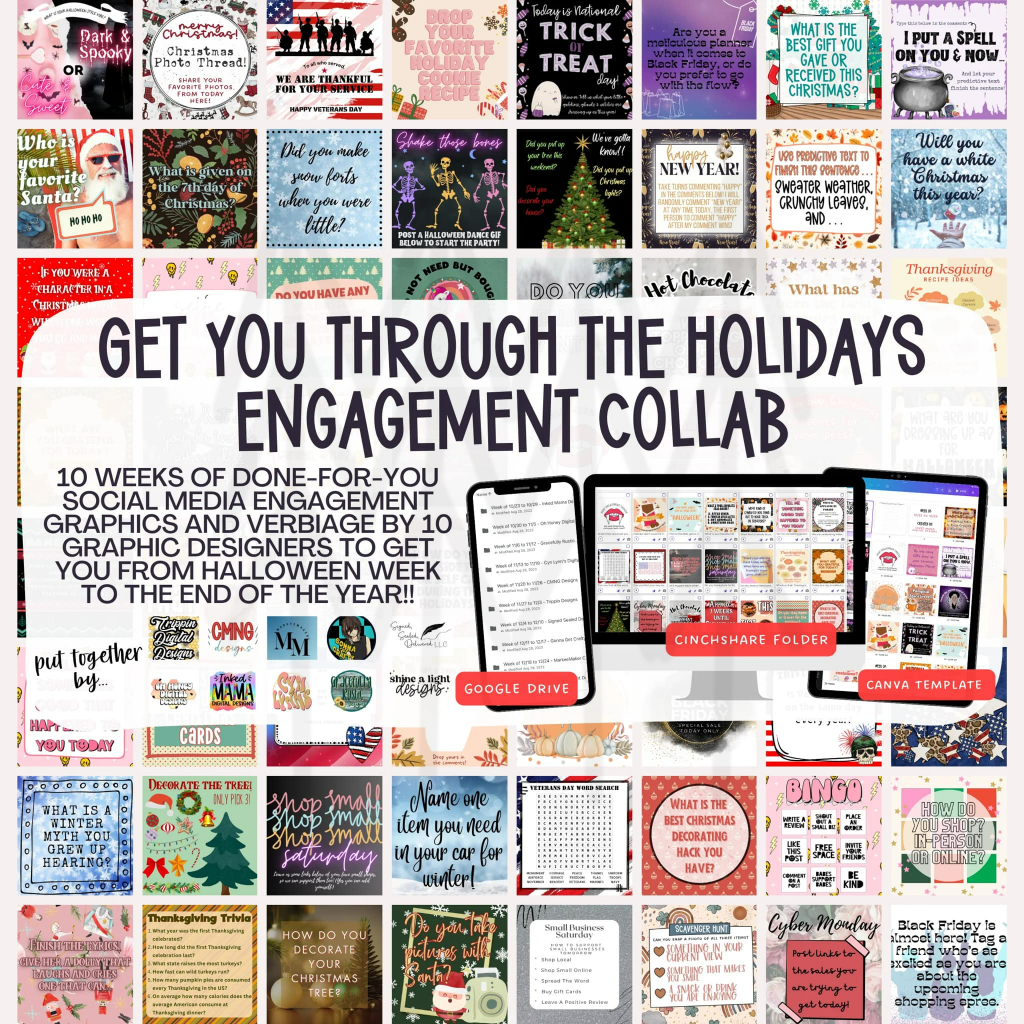 Get You Through The Holidays Engagement Collab Mega Bundle Digital