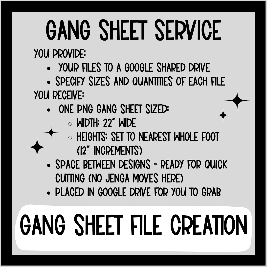 Gang Sheet Creation
