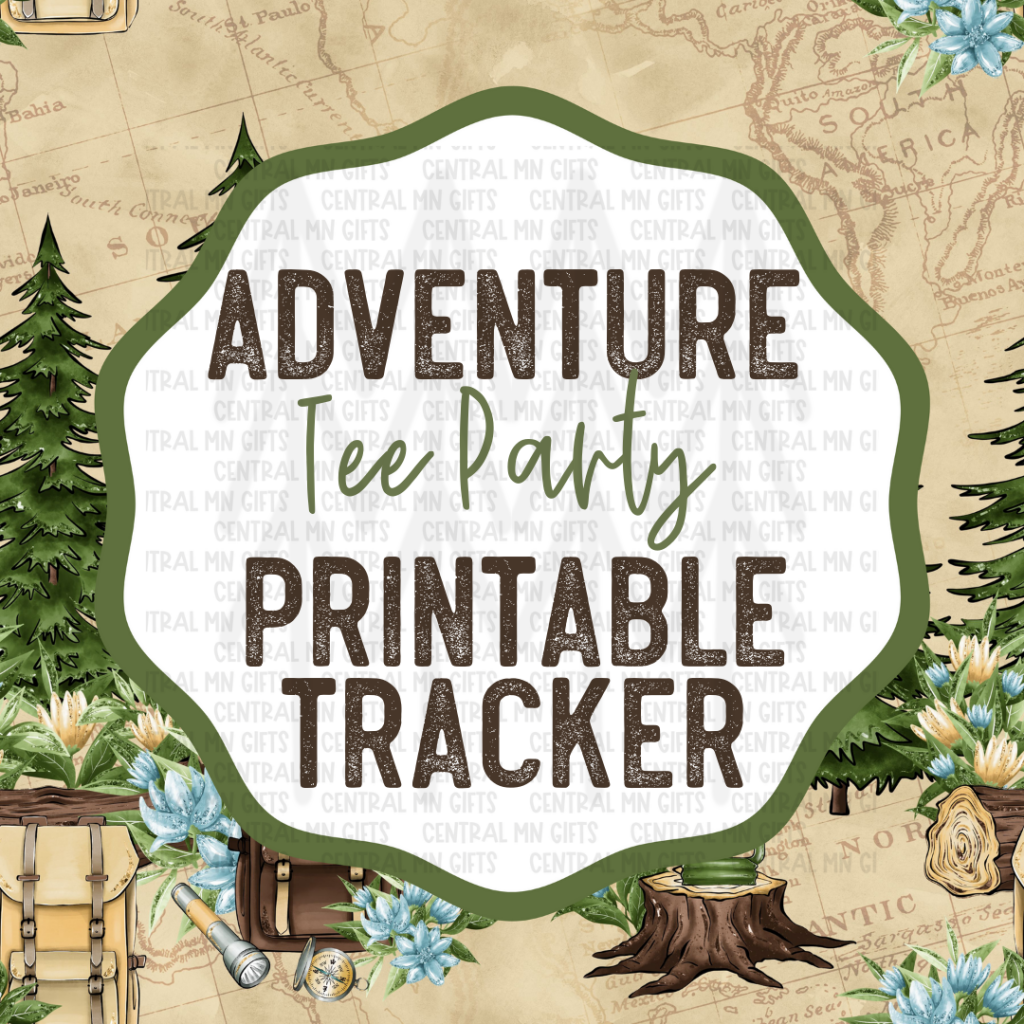 Adventure Tee Party Tracking - Printable Digital Download