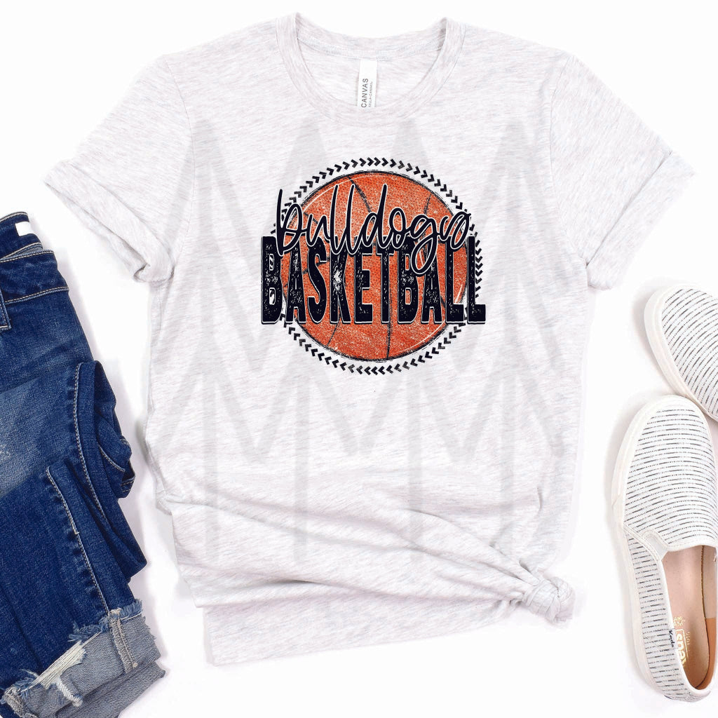 Basketball Grunge Circle (Dtf Transfer) Transfer