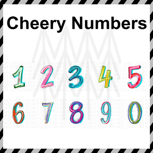 Cheery Numbers - Customizable (Dtf Transfer) Transfer