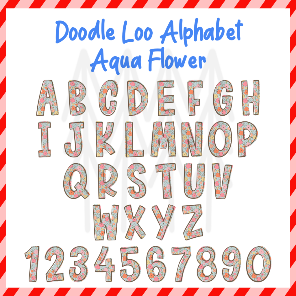 Doodle Loo Alphabet - Custom Word Dtf Transfers Transfer
