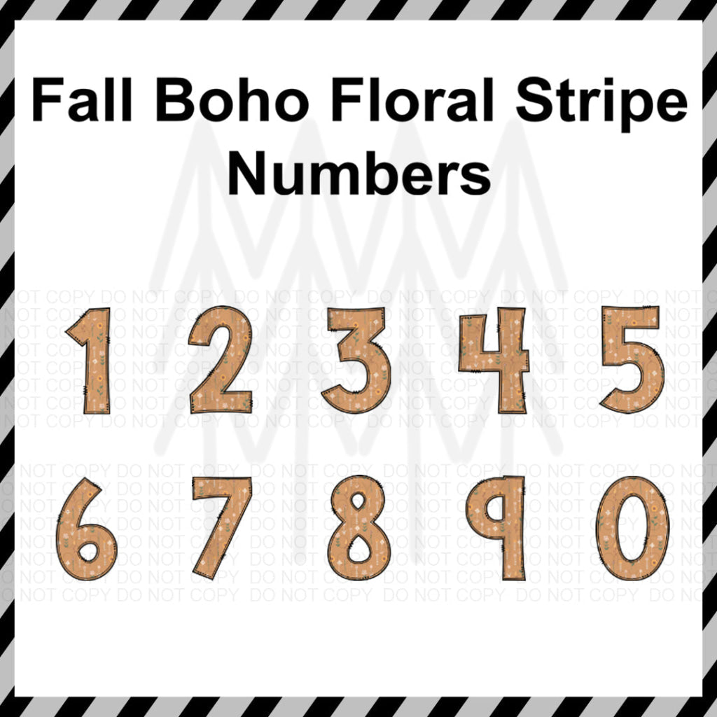 Fall Boho Alphabets - Mixed Custom Word (Dtf Transfer) Transfer