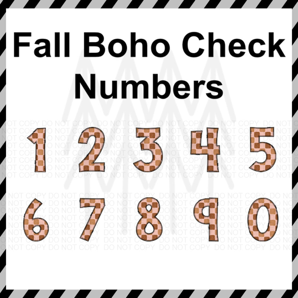 Fall Boho Alphabets - Mixed Custom Word (Dtf Transfer) Transfer