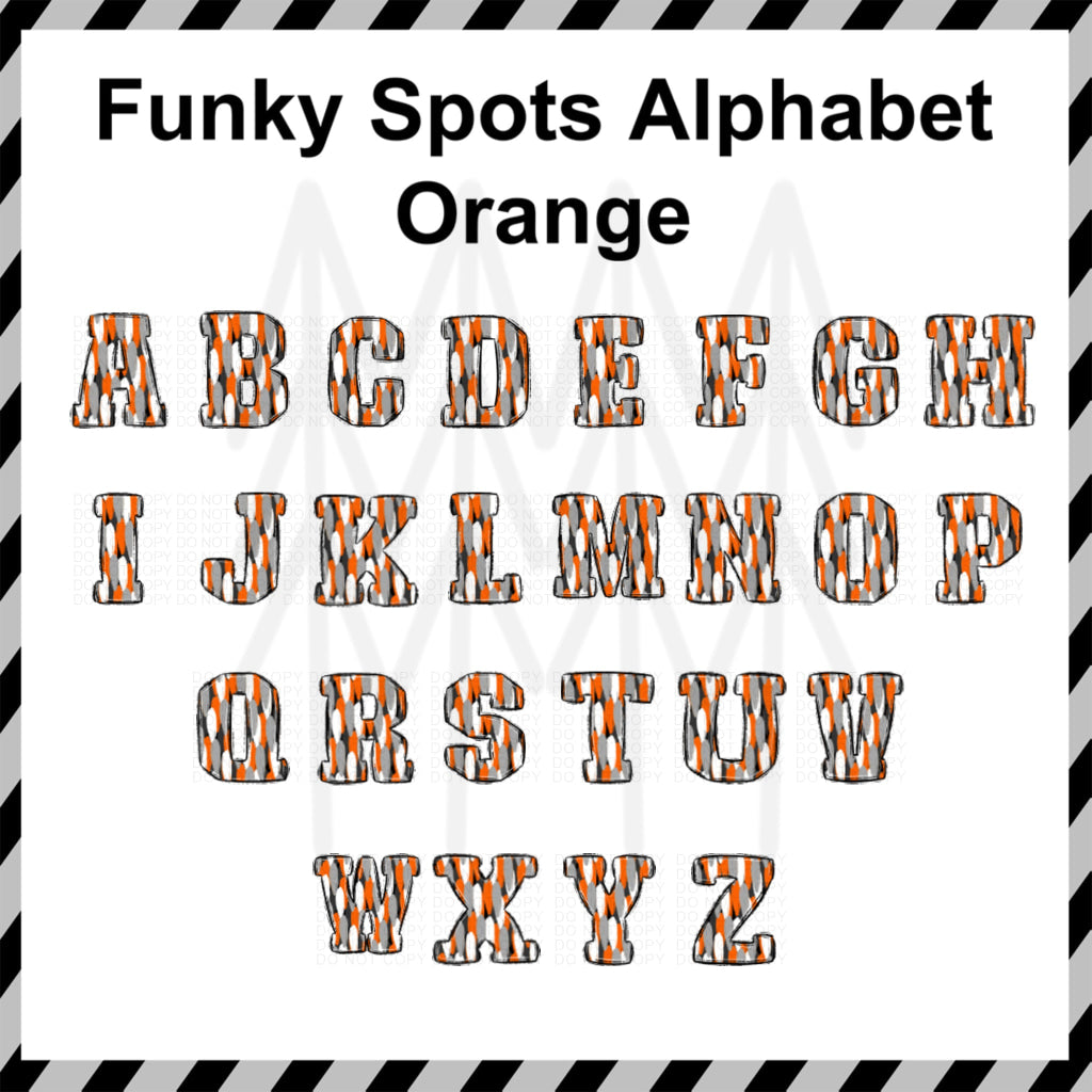 Funky Spots - Orange Custom Word (Dtf Transfer) Transfer