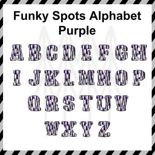 Funky Spots - Purple Custom Word (Dtf Transfer) Transfer