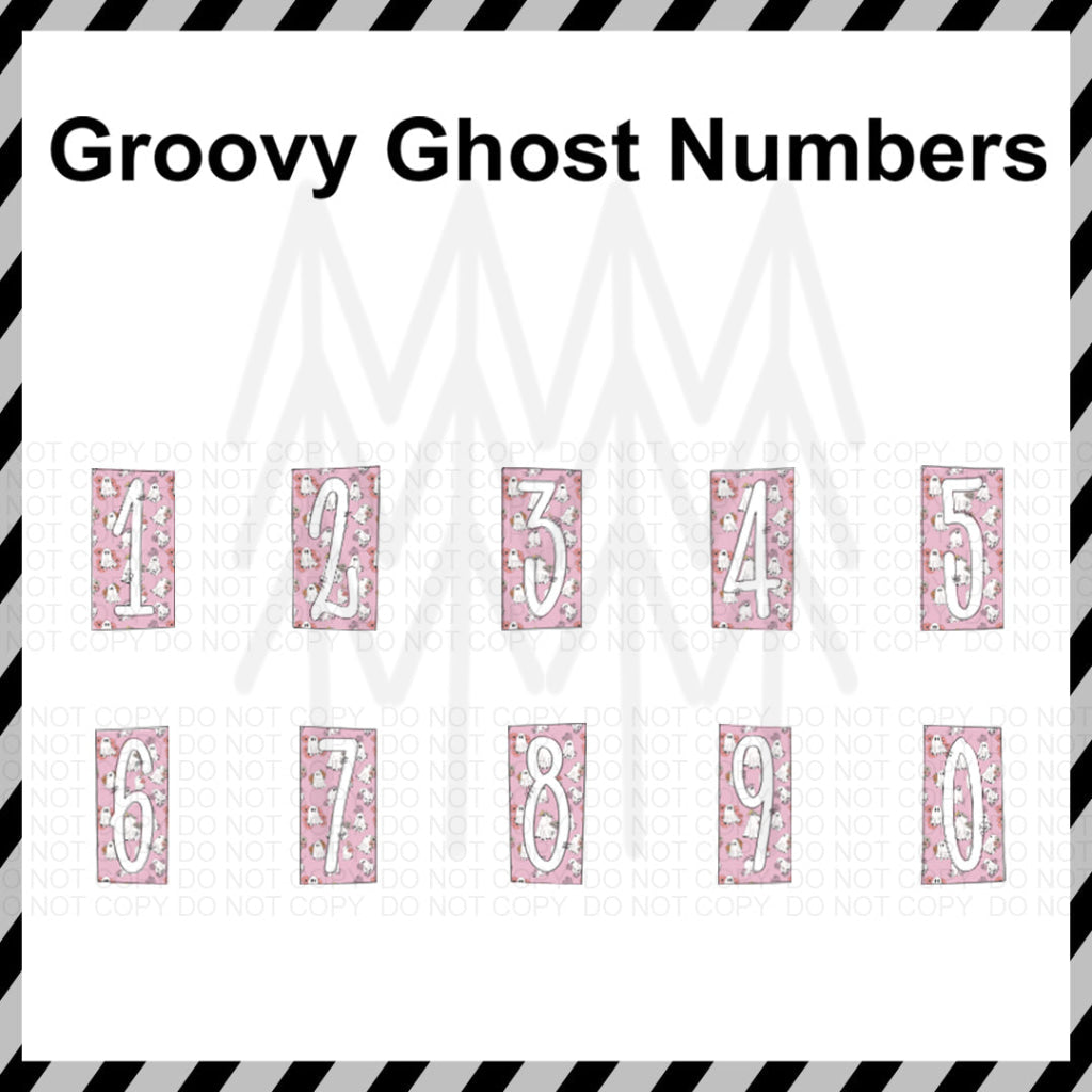 Groovy Ghost Alphabet - Custom Word (Dtf Transfer) Transfer