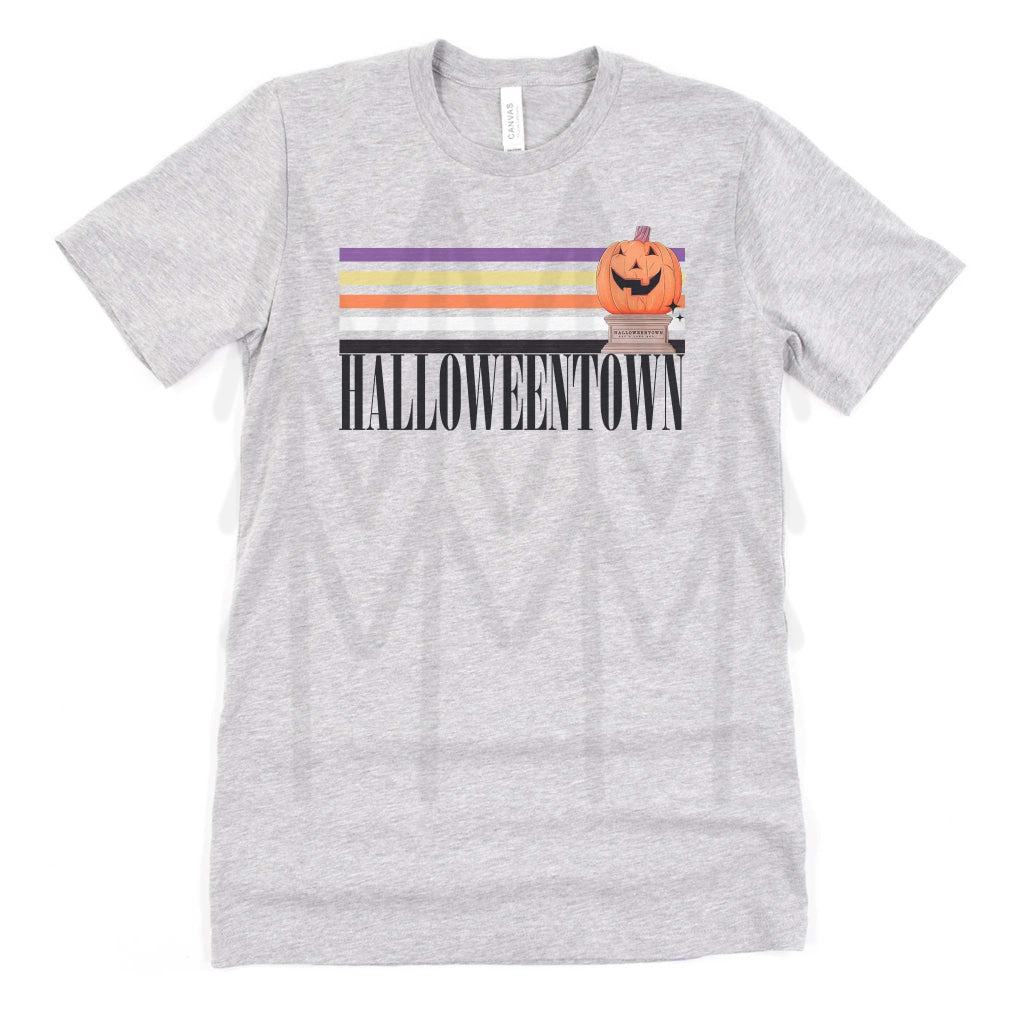 Halloweentown Pumpkin Retro Stripe (Dtf Transfer) Transfer