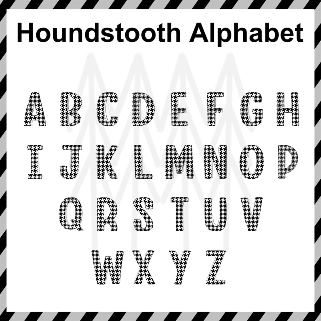 Houndstooth Alphabet - Custom Word (Dtf Transfer) Transfer