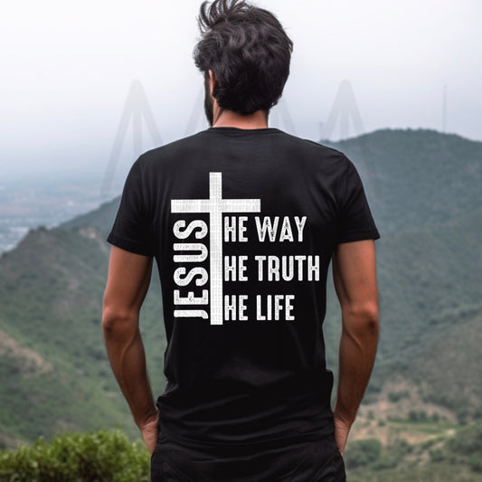 Jesus - The Way Truth Life White Design (Dtf Transfer) Transfer