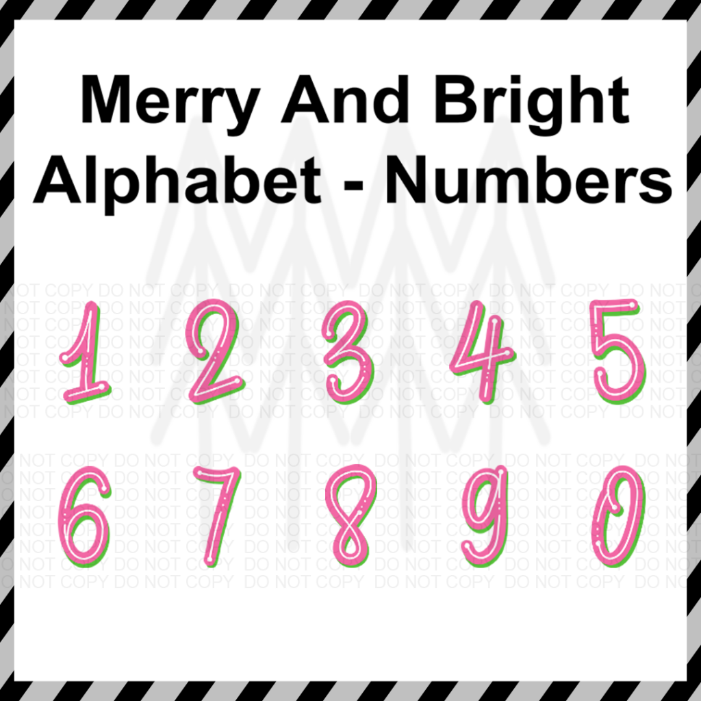 Merry & Bright - Alphabet Custom Word (Dtf Transfer) Transfer