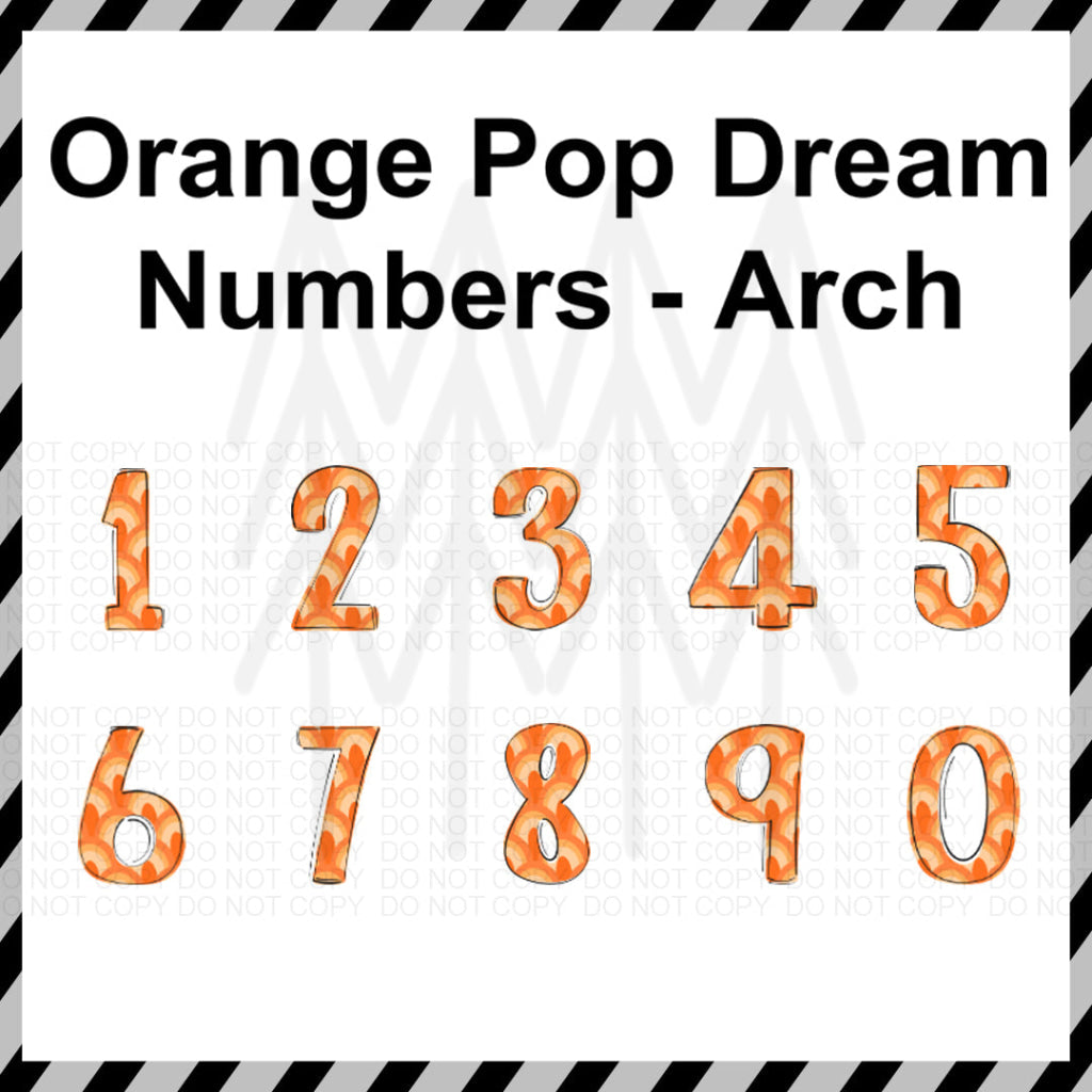 Orange Pop Dream Arch - Custom Word (Dtf Transfer) Transfer