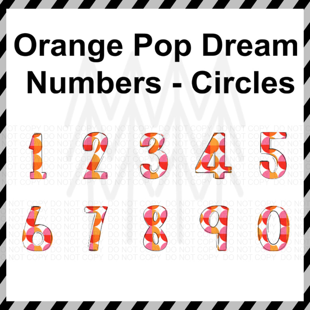 Orange Pop Dream Circles - Custom Word (Dtf Transfer) Transfer