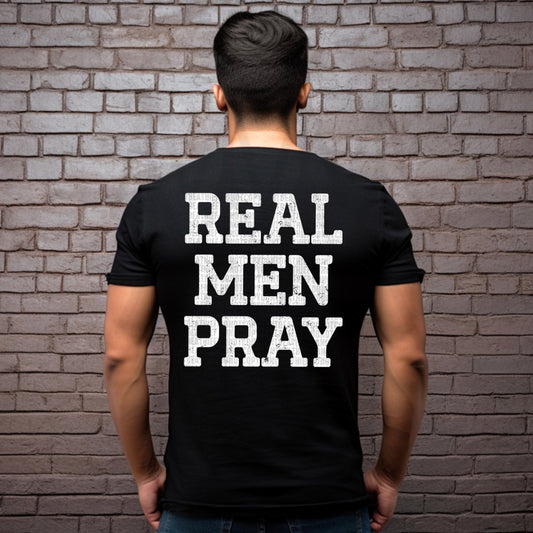 Real Men Pray - White Design (Dtf Transfer) Transfer