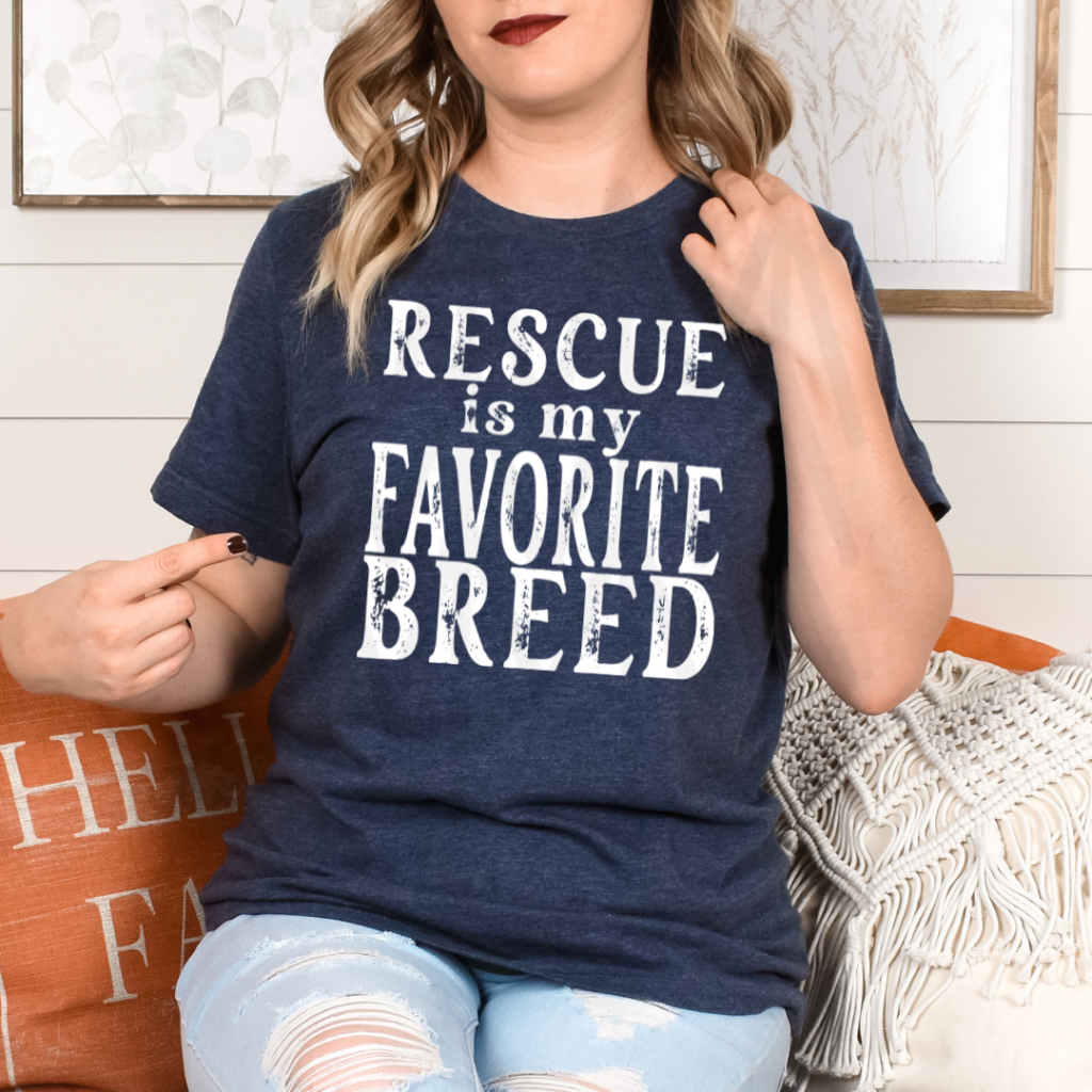 Rescue Is My Favorite Breed White (Dtf Transfer) Transfer