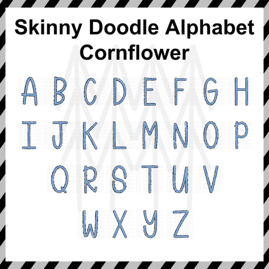 Skinny Doodle - Cornflower Custom Word (Dtf Transfer) Transfer