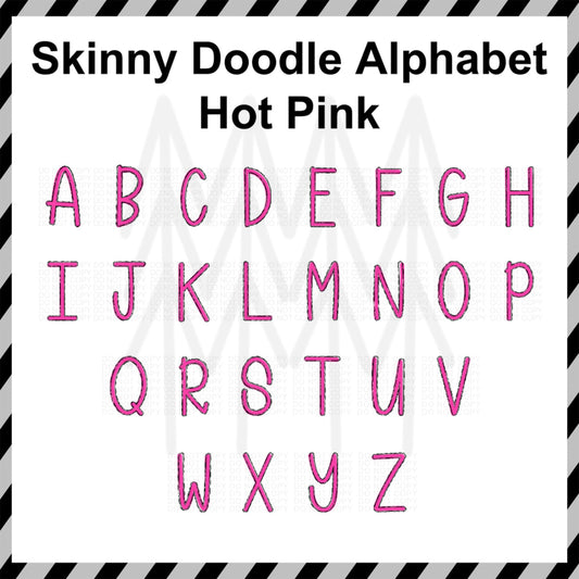 Skinny Doodle - Hot Pink Custom Word (Dtf Transfer) Transfer