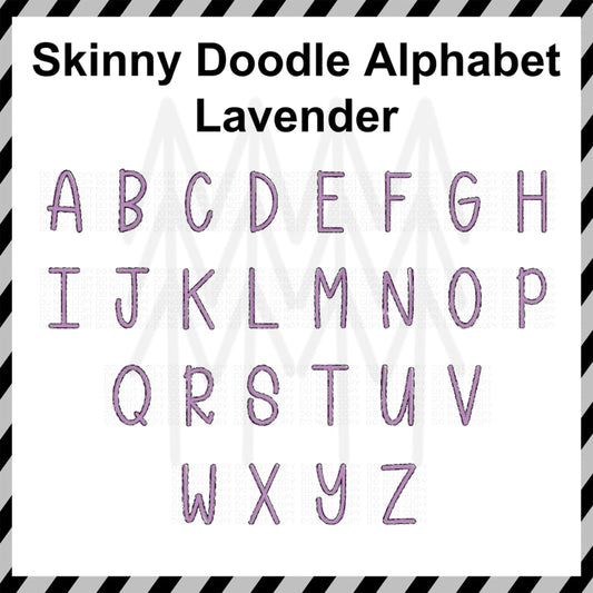 Skinny Doodle Alphabet - Lavender Custom Word (Dtf Transfer) Transfer