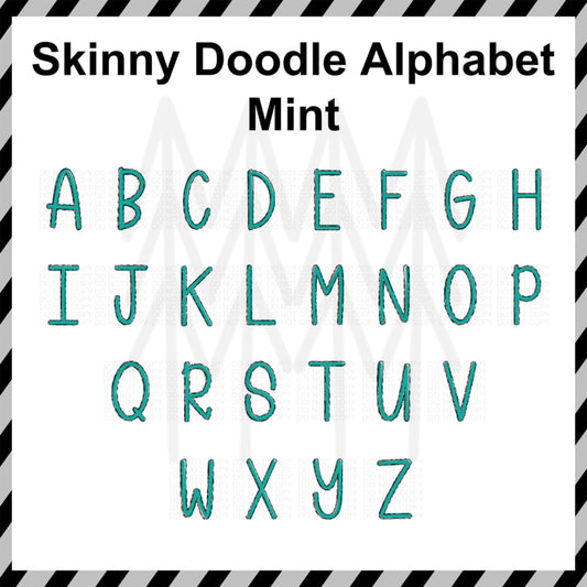 Skinny Doodle - Mint Custom Word (Dtf Transfer) Transfer