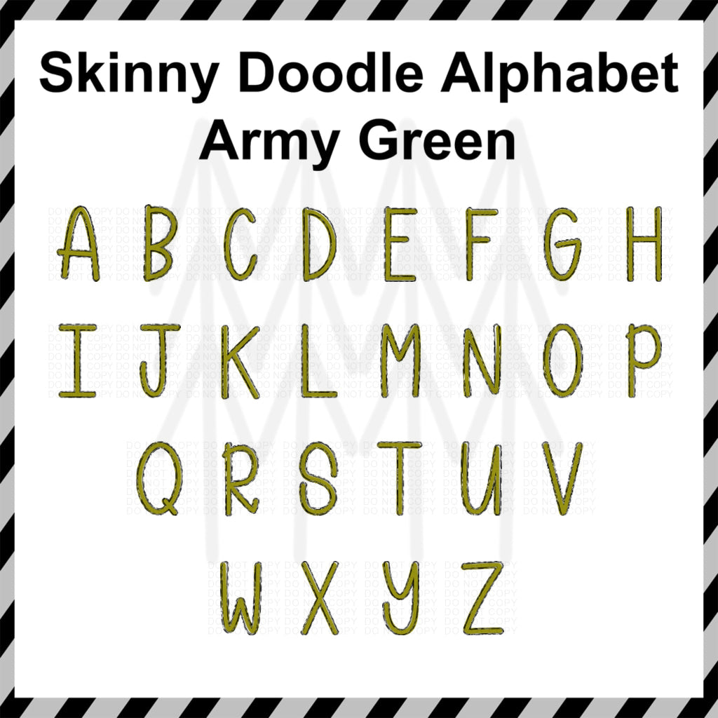 Skinny Doodle - Mixed Custom Word (Dtf Transfer) Transfer