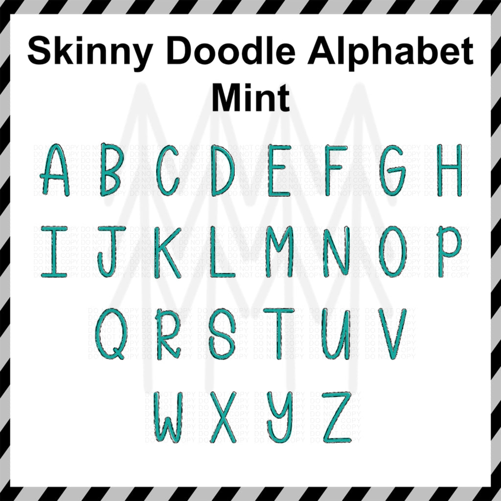 Skinny Doodle - Mixed Custom Word (Dtf Transfer) Transfer