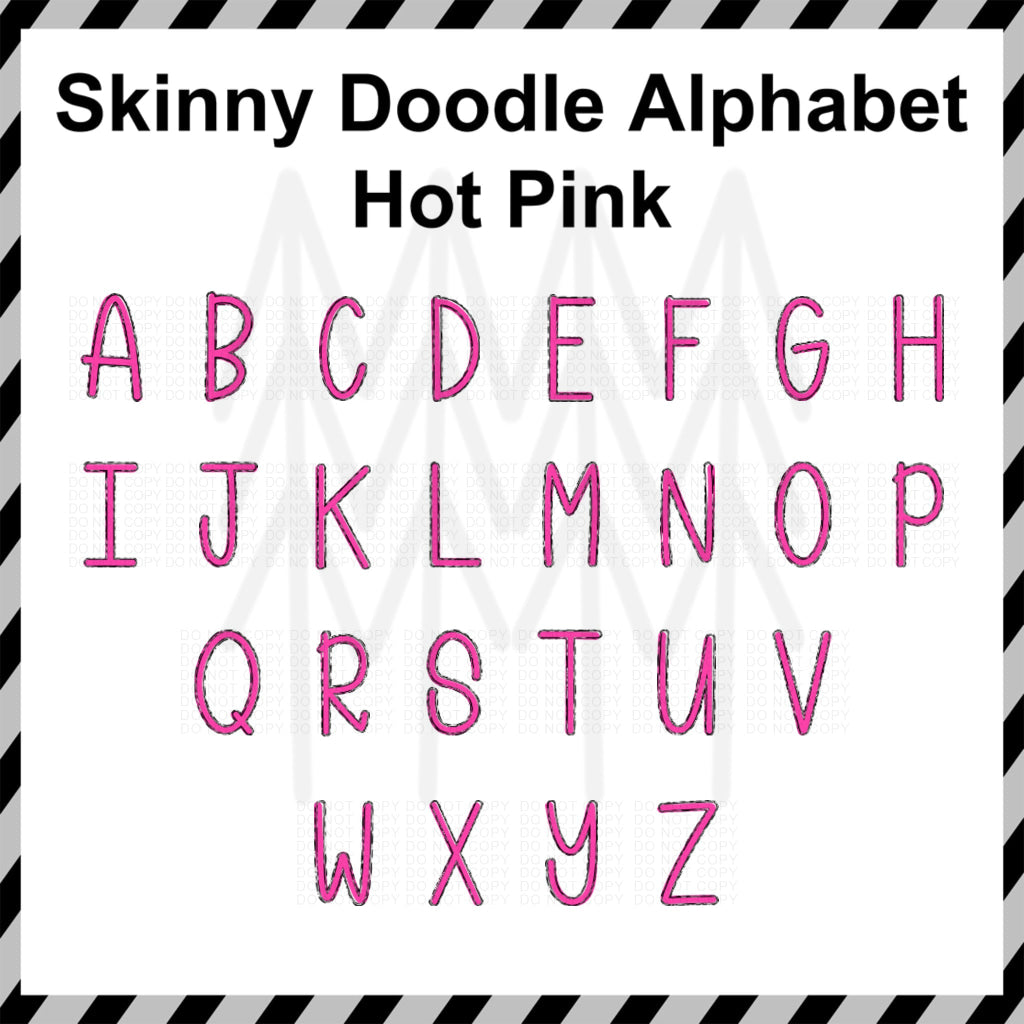 Skinny Doodle - Mixed Custom Word (Dtf Transfer) Transfer