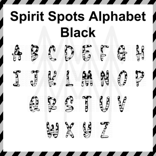 Spirit Spots Alphabet - Mixed Custom Word (Dtf Transfer) Transfer