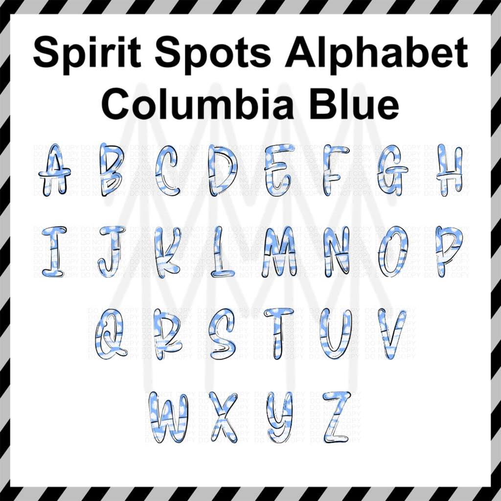 Spirit Spots Alphabet - Mixed Custom Word (Dtf Transfer) Transfer