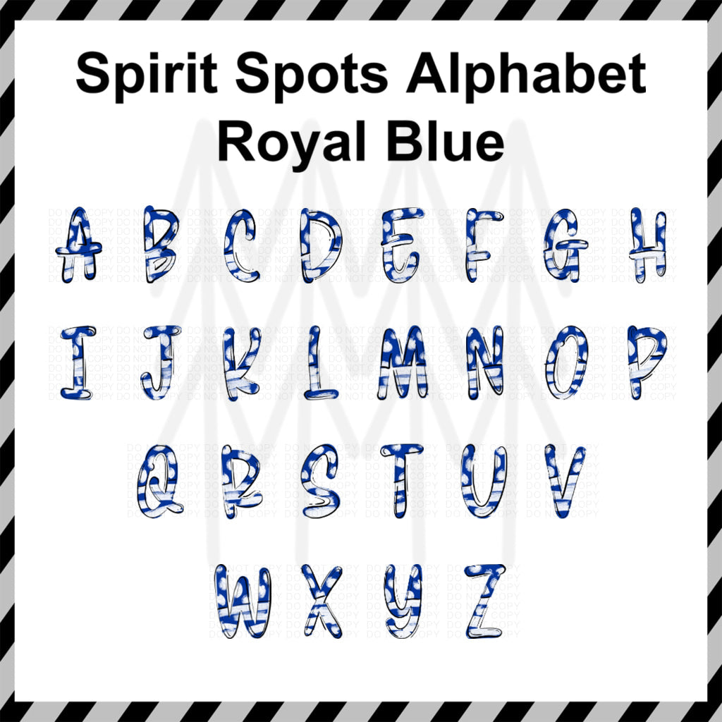 Spirit Spots Alphabet - Mixed Custom Word (Dtf Transfer) Transfer