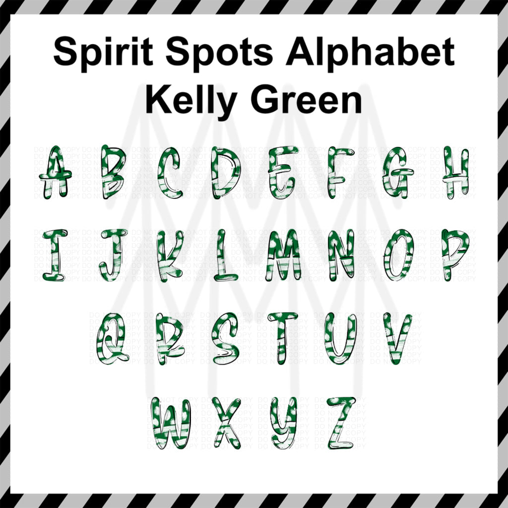 Spirit Spots Alphabet - Mixed Custom Word (Dtf Transfer) Transfer