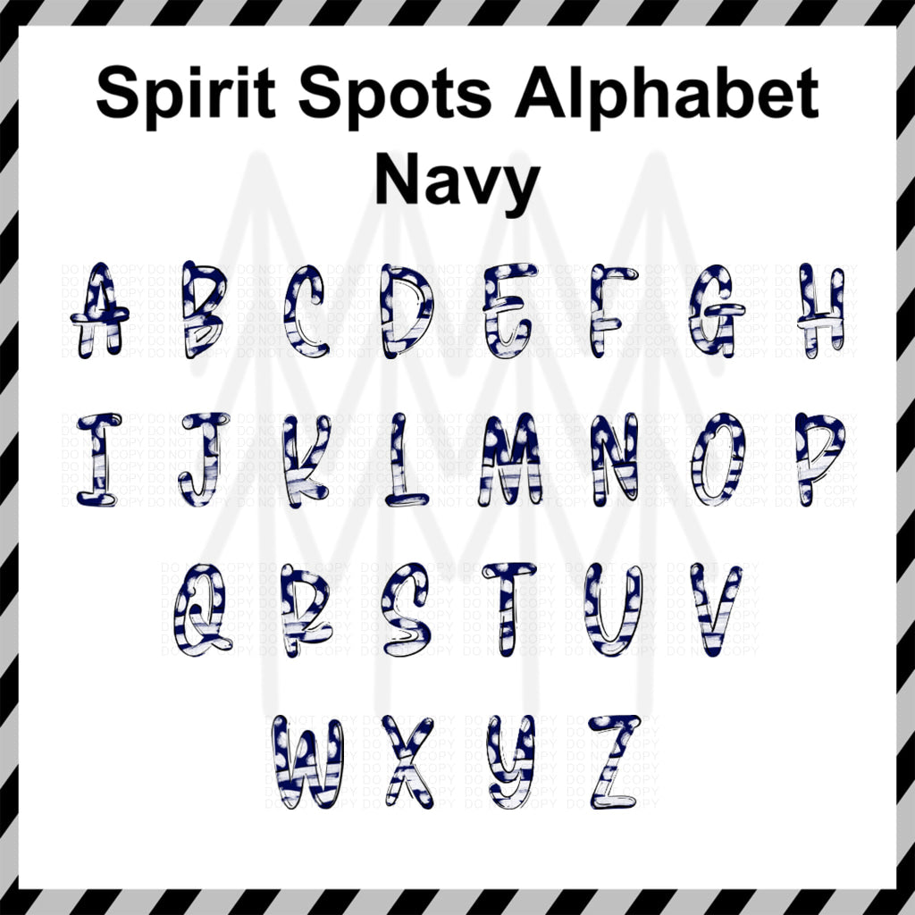 Spirit Spots Alphabet - Mixed Custom Word (Dtf Transfer) Transfer