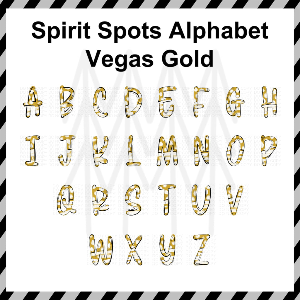 Spirit Spots Alphabet - Mixed Custom Word (Dtf Transfer) Transfer