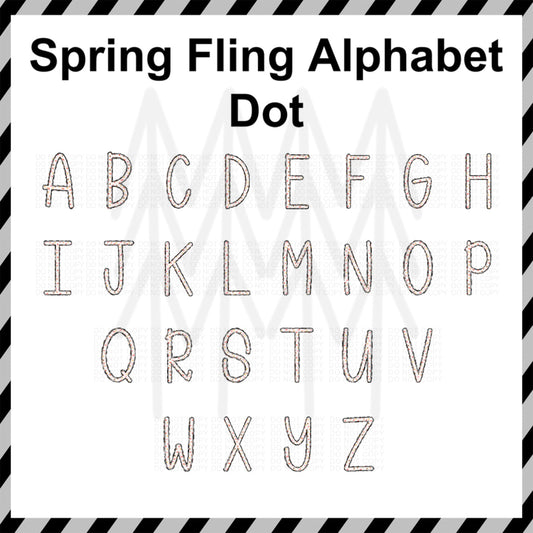 Spring Fling Alphabet Dot - Custom Word (Dtf Transfer) Transfer