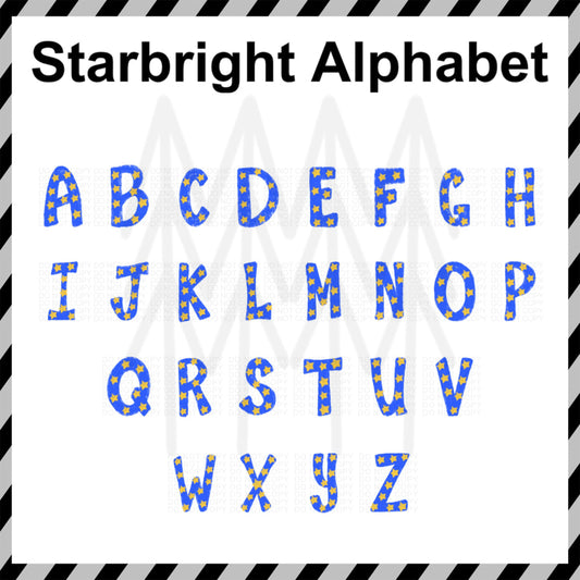 Starbright Alphabet - Custom Word (Dtf Transfer) Transfer