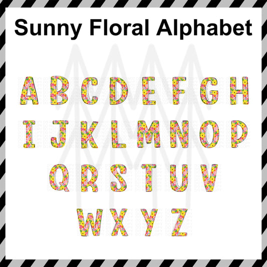 Sunny Floral - Alphabet Custom Word (Dtf Transfer) Transfer