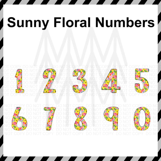 Sunny Floral - Numbers Customizable (Dtf Transfer) Transfer