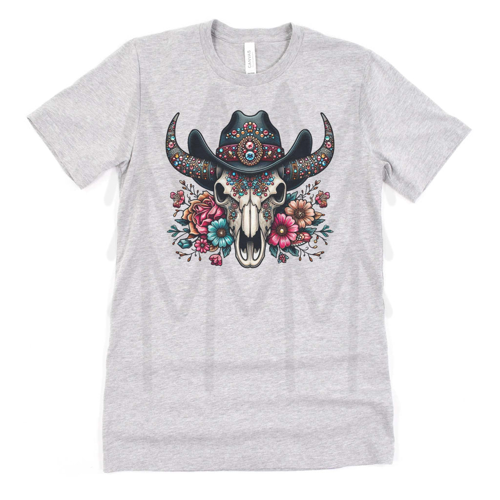 Western Bullskull Floral Bling (Dtf Transfer) Transfer