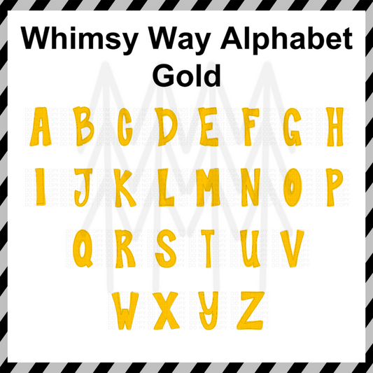 Whimsy Way Alphabet - Gold Custom Word (Dtf Transfer) Transfer